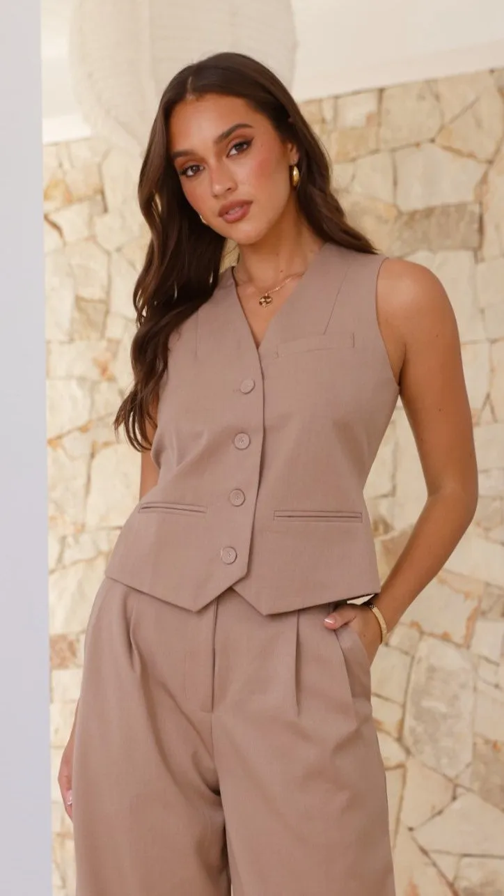Leya Vest - Mocha sold by Billy J