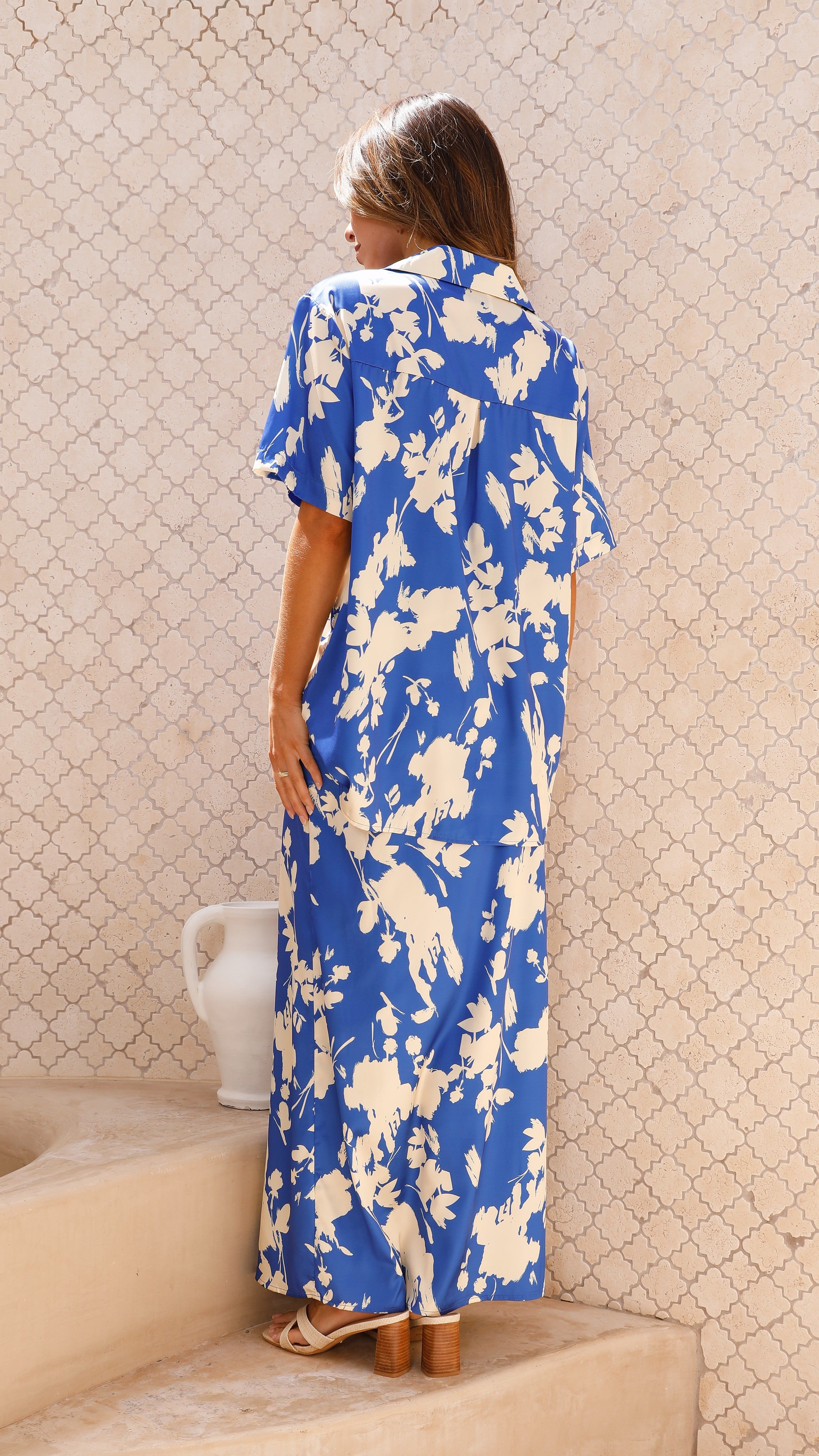 Laucala Shirt - Blue / Beige Floral sold by Billy J product image thumbnail 2