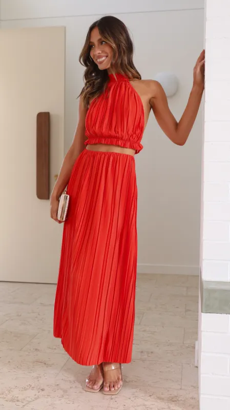 Frances Maxi Skirt - Blood Orange sold by Billy J