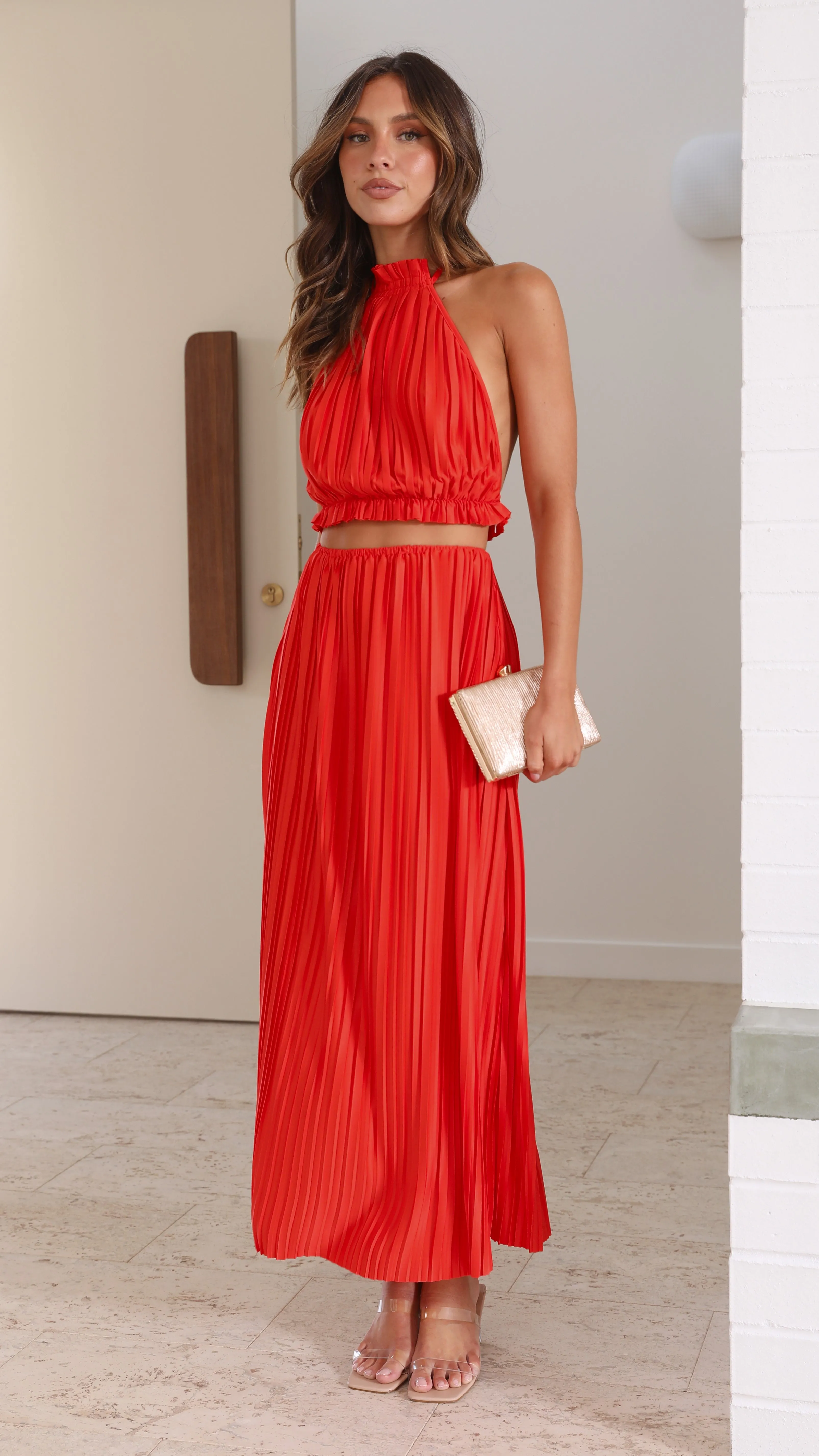 Frances Maxi Skirt - Blood Orange sold by Billy J product image thumbnail 5