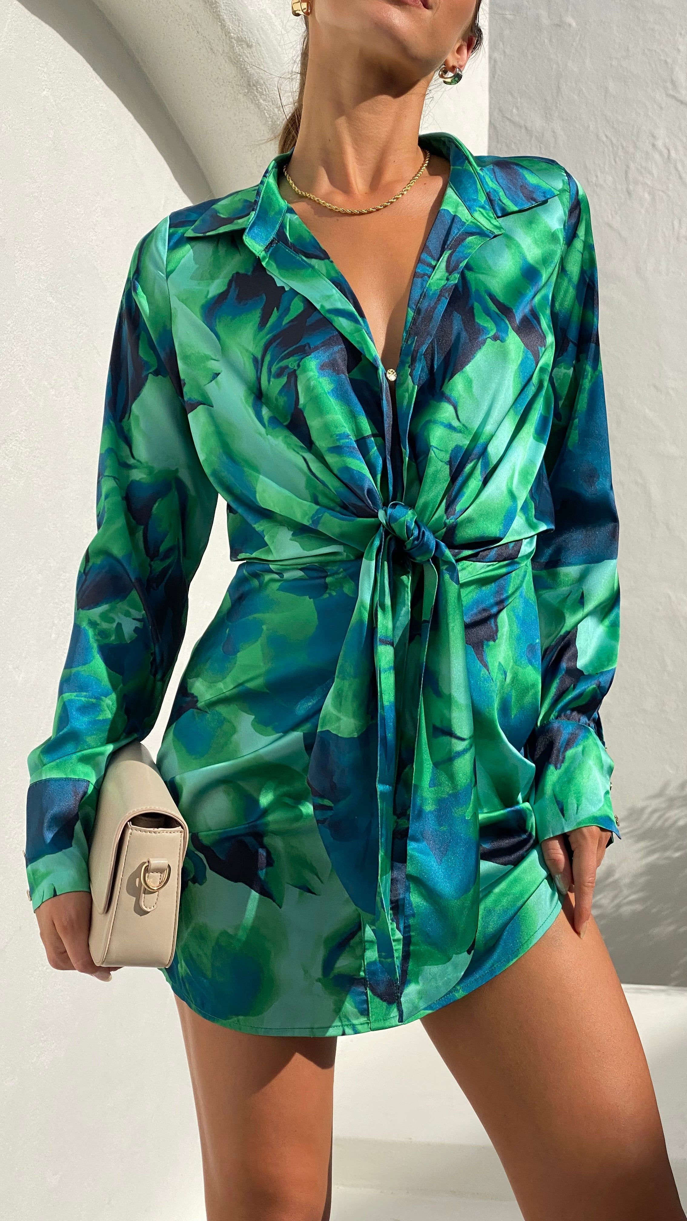 Ruby Calista Dress - Green Floral sold by Billy J