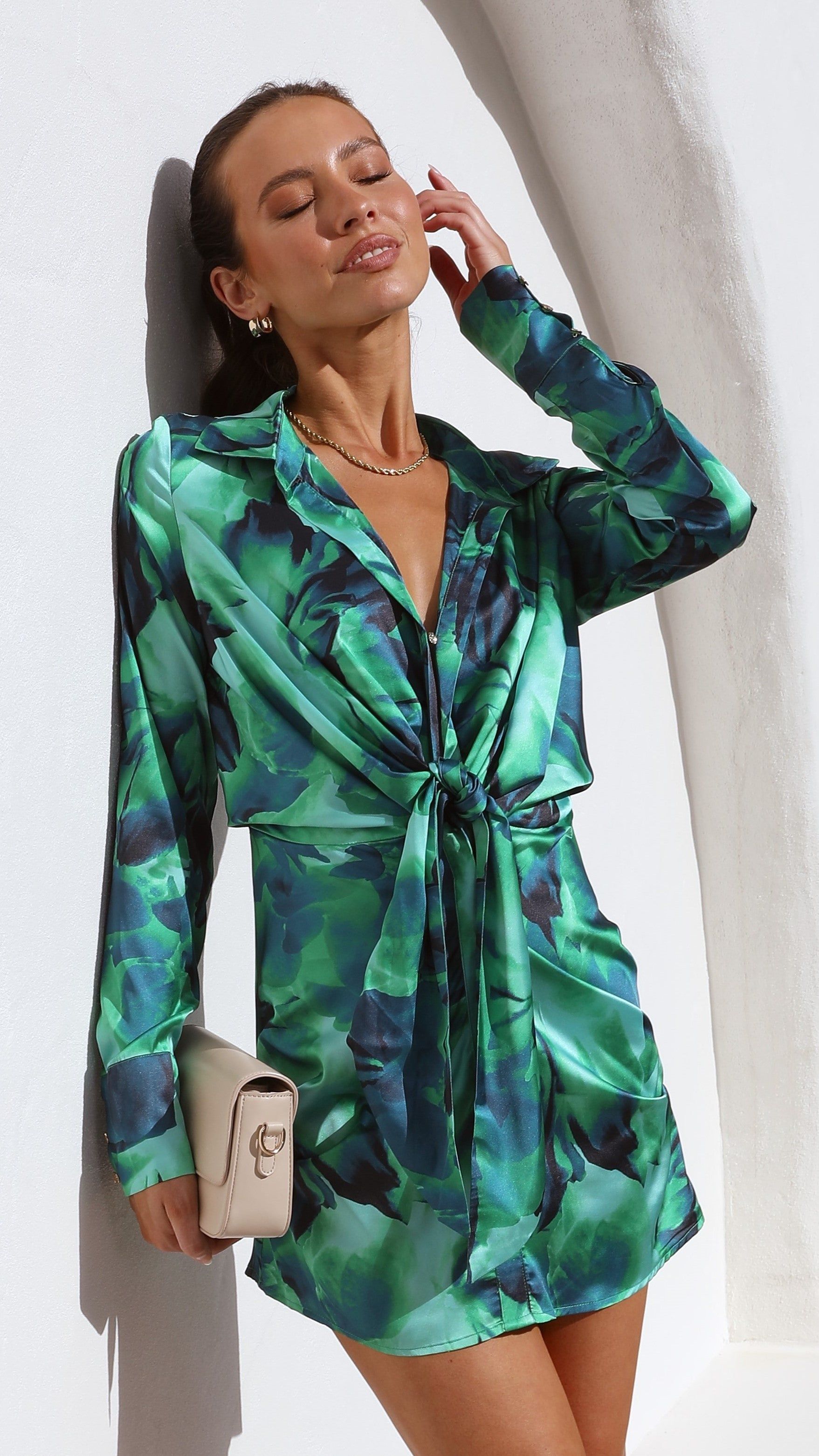 Ruby Calista Dress - Green Floral sold by Billy J product image thumbnail 3