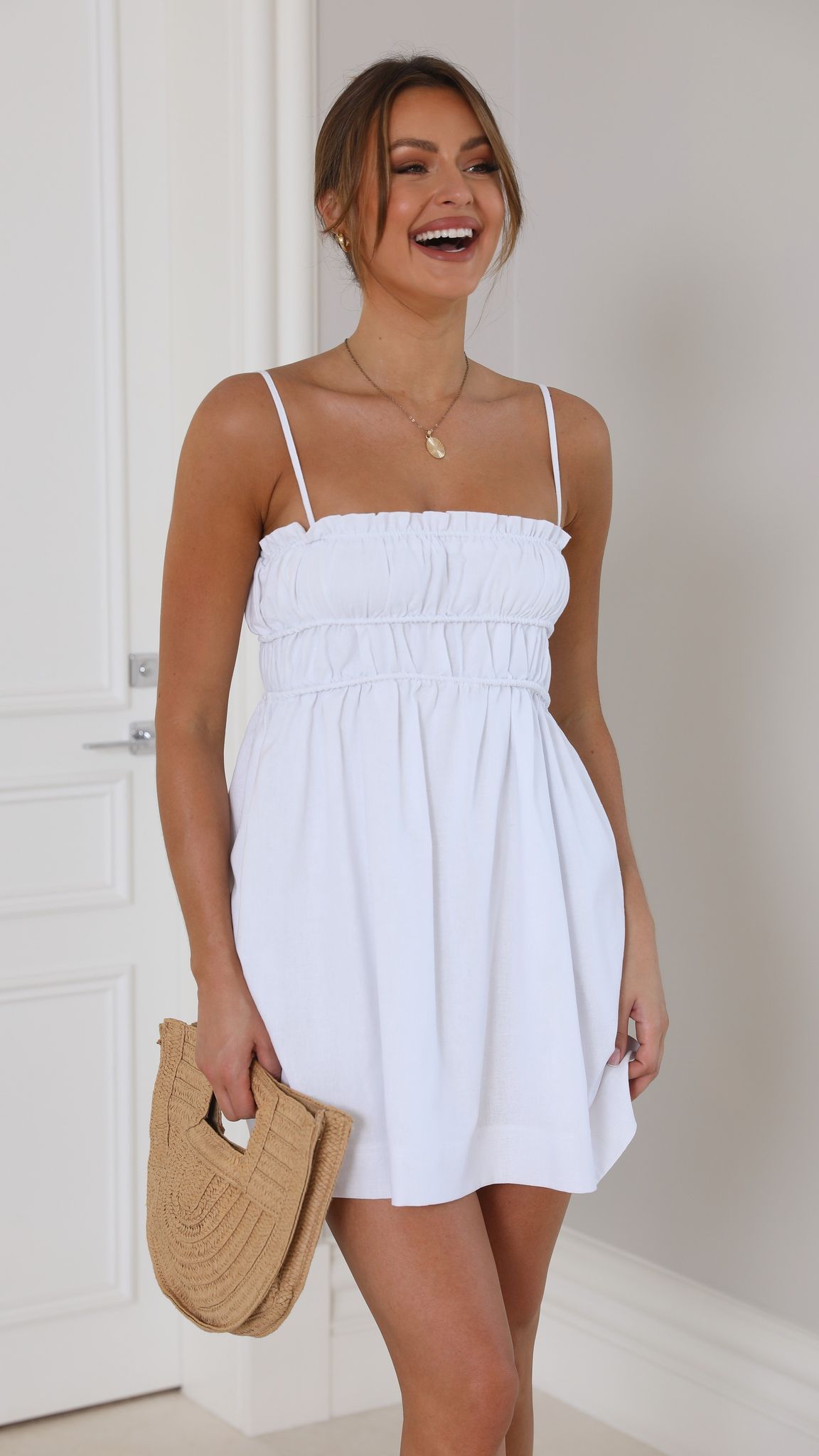 Jessica Mini Dress - White sold by Billy J