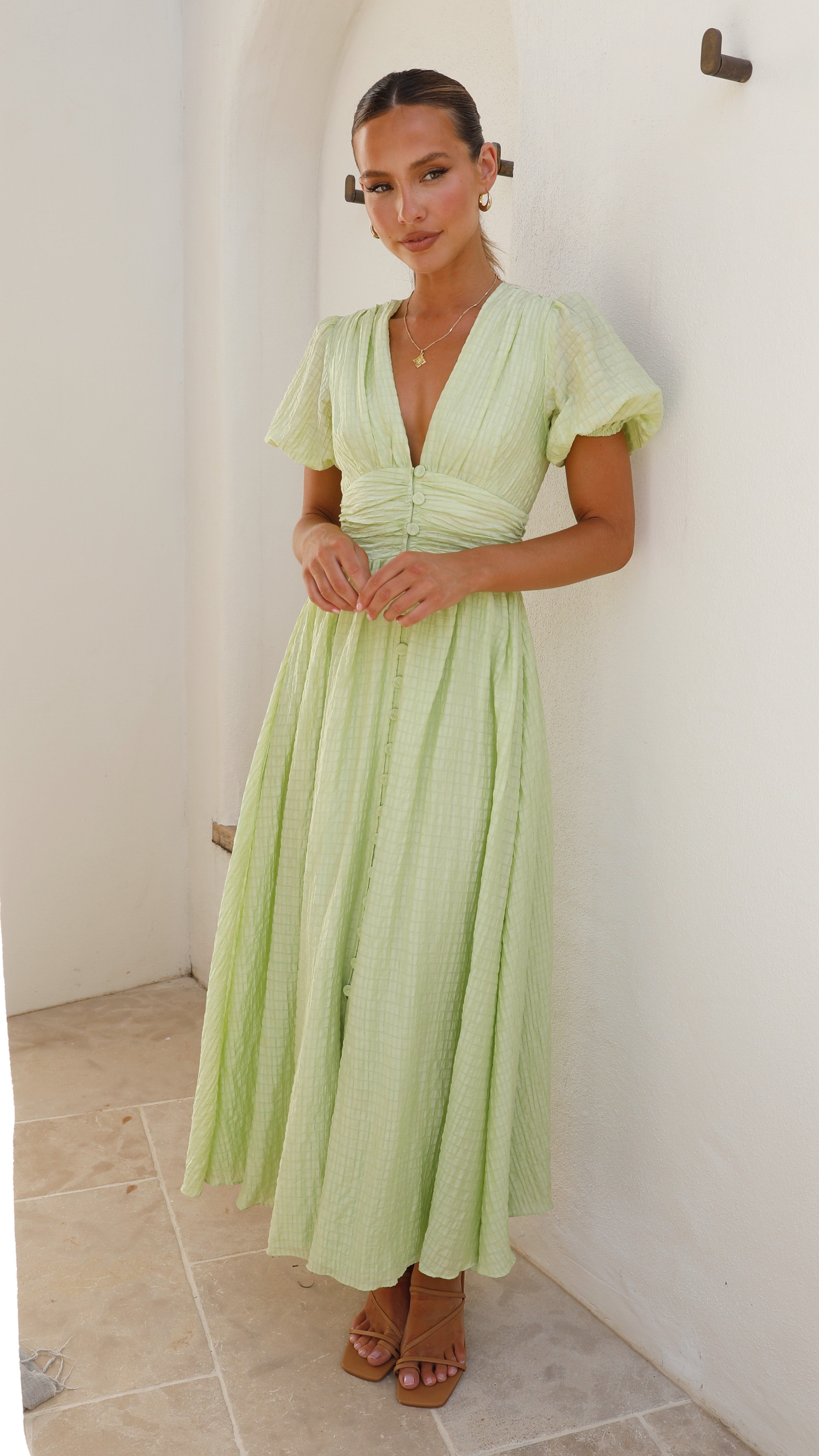 Faiz Maxi Dress - Lime sold by Billy J product image thumbnail 5