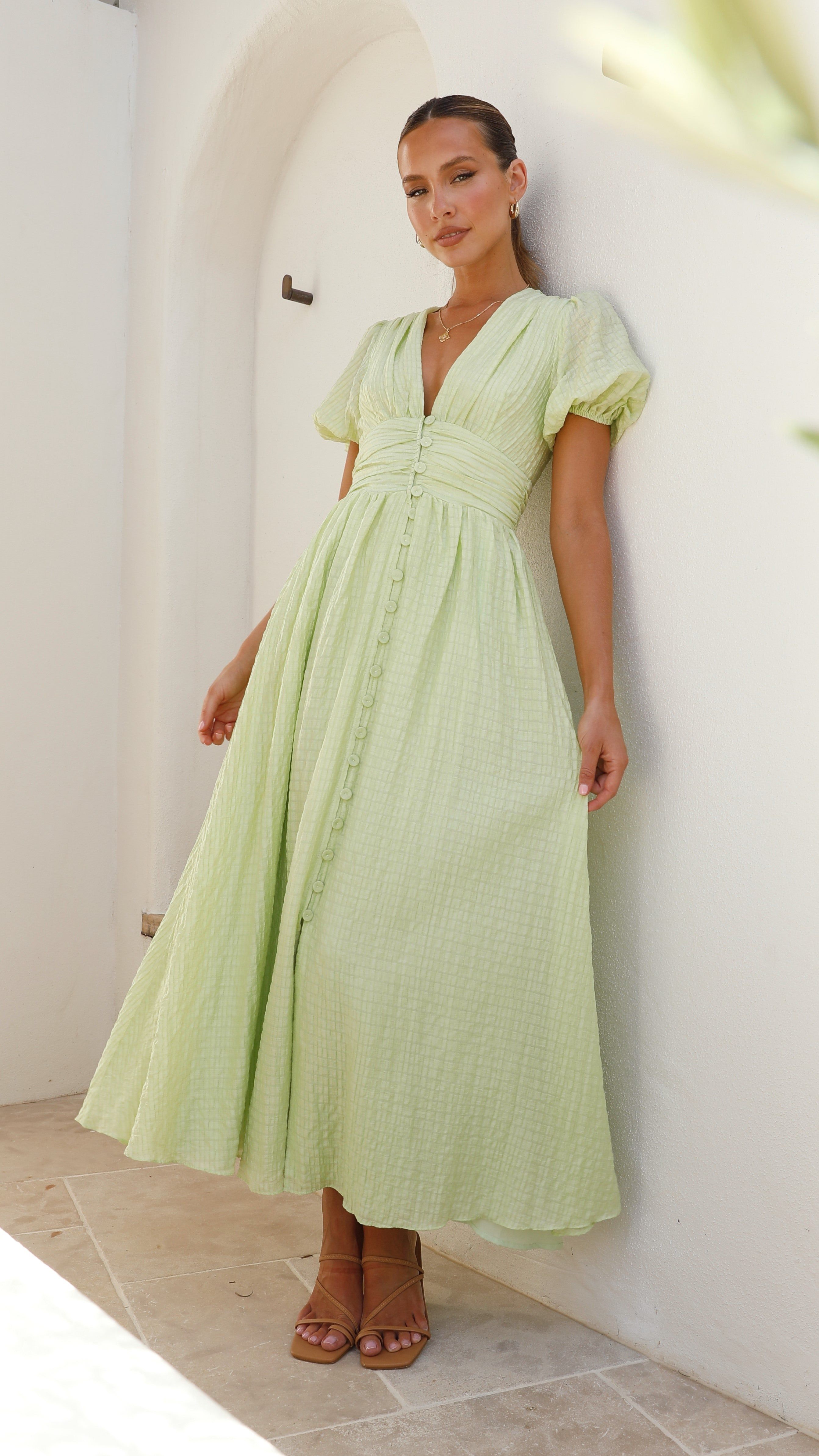 Faiz Maxi Dress - Lime sold by Billy J product image thumbnail 4
