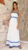 Daleyza Maxi Dress - White / Blue sold by Billy J