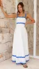 Daleyza Maxi Dress - White / Blue sold by Billy J