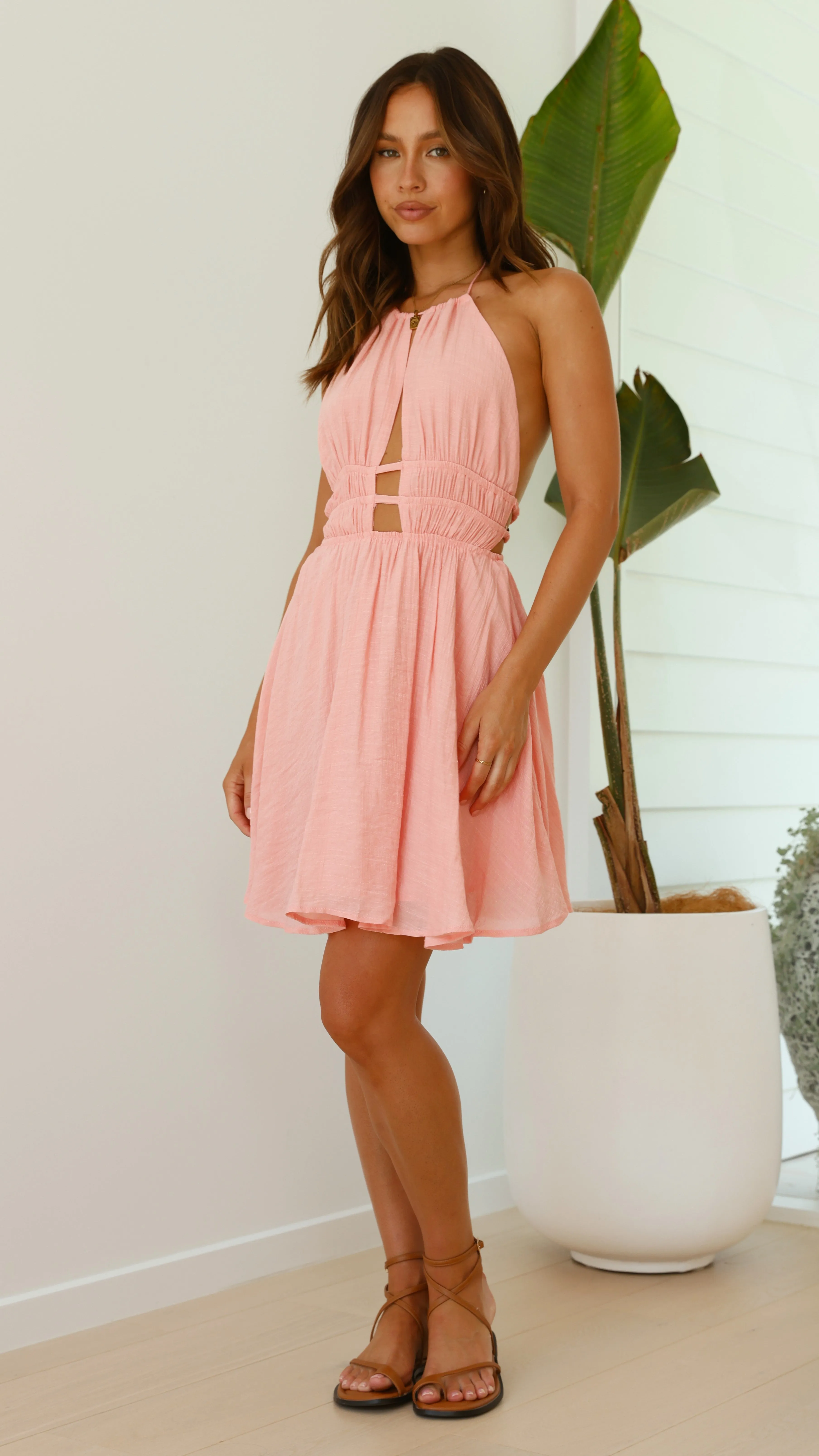 Ivy Mini Dress - Peach sold by Billy J product image thumbnail 3