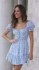 Kori Mini Dress - Blue Floral sold by Billy J