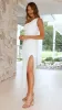 Victoria Maxi Dress - Stretch/Cotton - White sold by Billy J