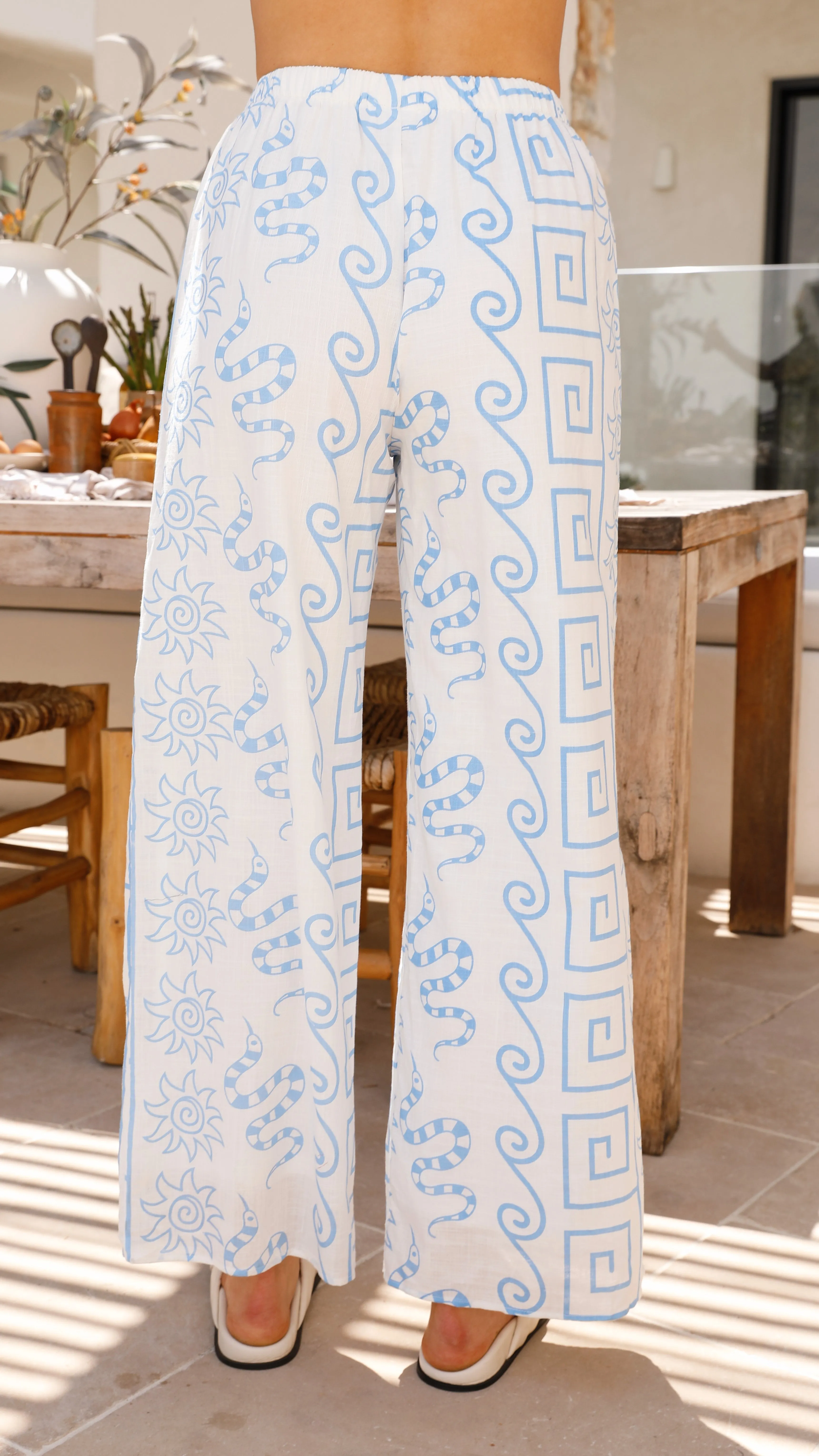 Cleo Button Up Shirt and Pants Set - White/Blue sold by Billy J product image thumbnail 5