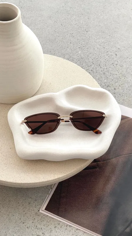 The Chandra Sunglasses - Light Gold Chocolate sold by Billy J