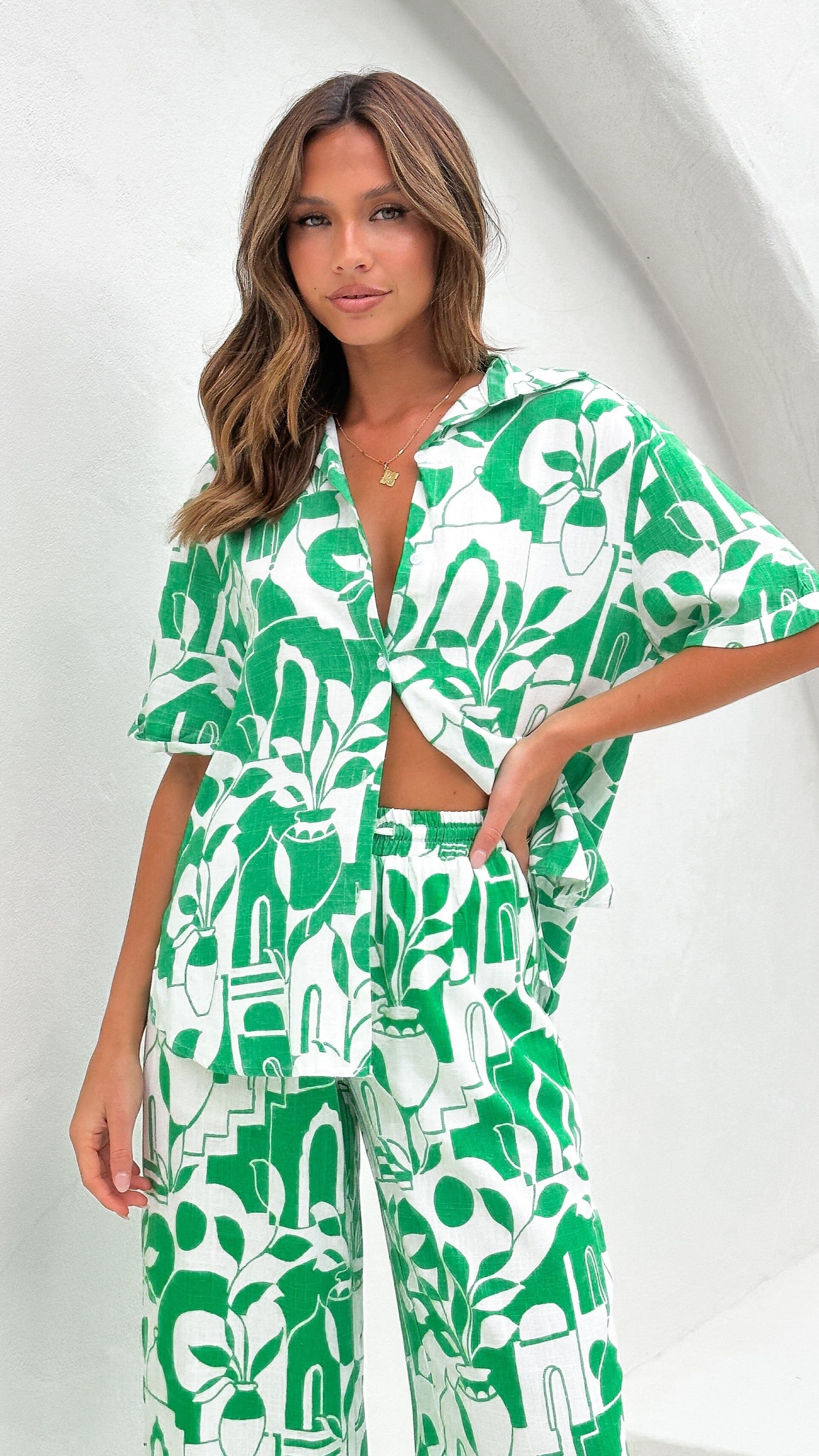 Tereza Button Up Shirt - Azore Print sold by Billy J