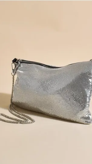 Chain Mesh Small Bag - Silver sold by Billy J product image thumbnail 2