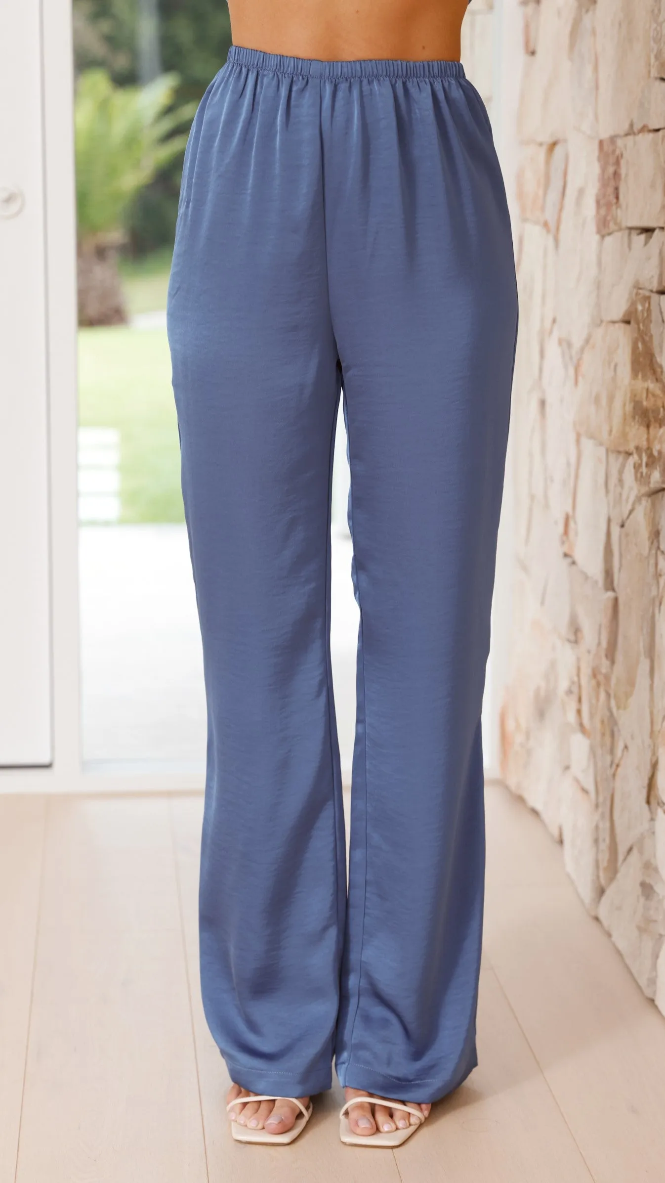 Imogen Button Pants - Steel Blue sold by Billy J product image thumbnail 2