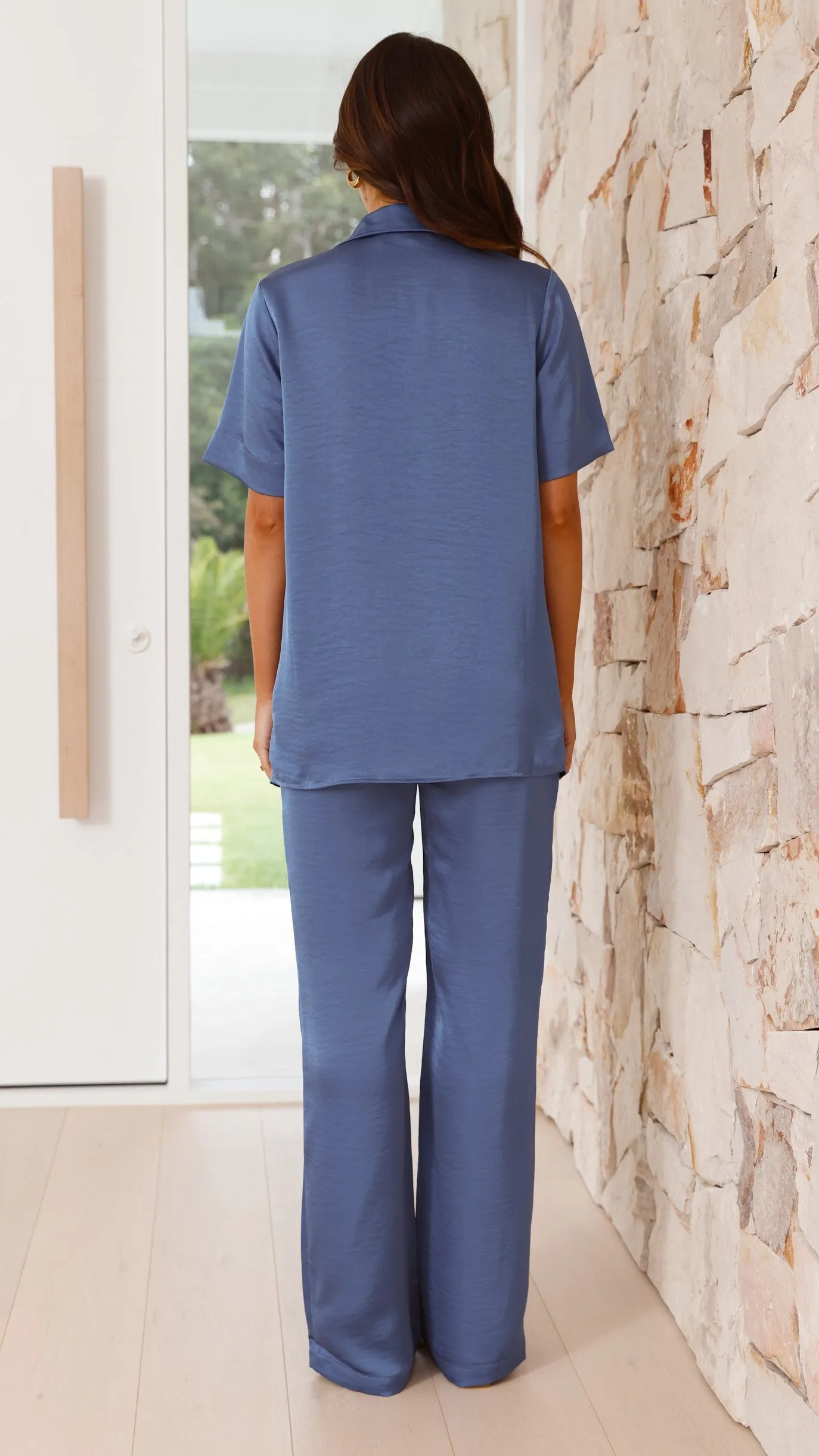 Imogen Button Pants - Steel Blue sold by Billy J product image thumbnail 4