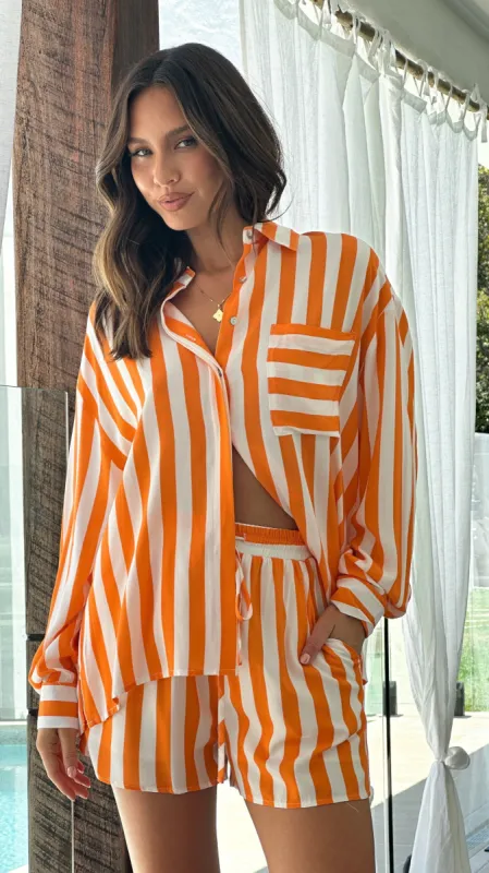Capri Shirt - Orange/White sold by Billy J