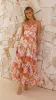 Behati Maxi Dress - Orange/Pink Floral sold by Billy J