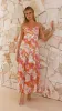Behati Maxi Dress - Orange/Pink Floral sold by Billy J
