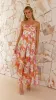 Behati Maxi Dress - Orange/Pink Floral sold by Billy J