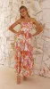Behati Maxi Dress - Orange/Pink Floral sold by Billy J