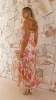 Behati Maxi Dress - Orange/Pink Floral sold by Billy J