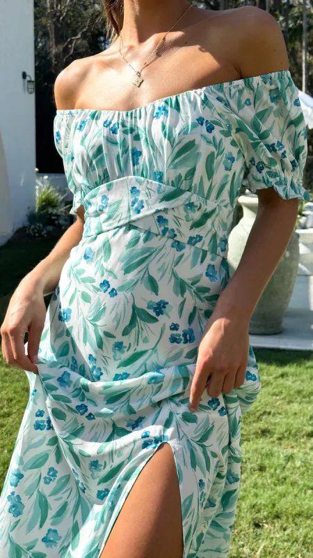 Shari Midi Dress - Green sold by Billy J