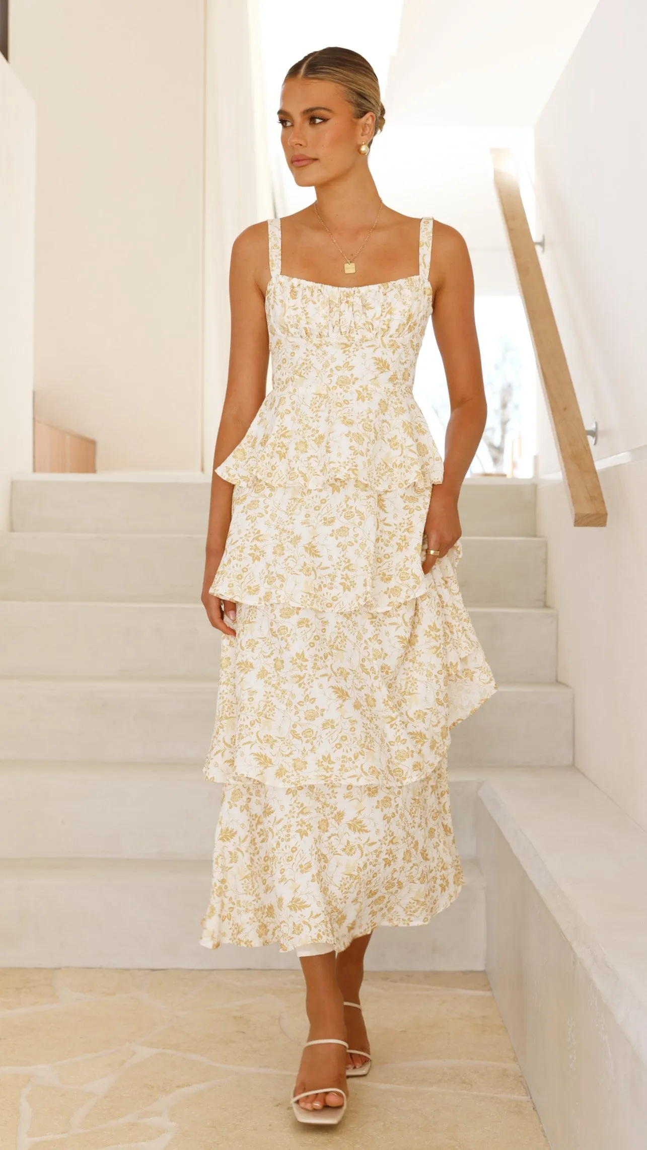 Page Maxi Dress - Yellow Floral sold by Billy J