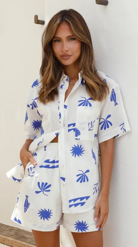 Jae Button Up Shirt - Summer Sea sold by Billy J