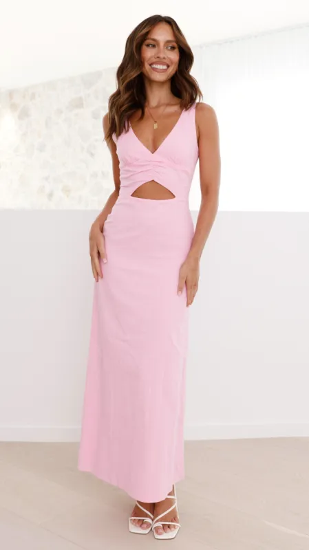 Mahalia Maxi Dress - Baby Pink sold by Billy J