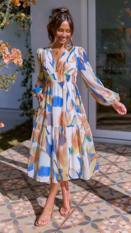 Kerri Midi Dress - Multi sold by Billy J