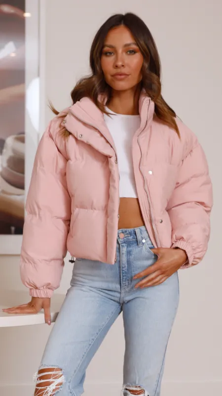 Paula Puffer Jacket - Pink sold by Billy J
