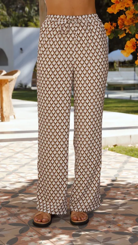 Milani Pant - Chocolate Geo sold by Billy J