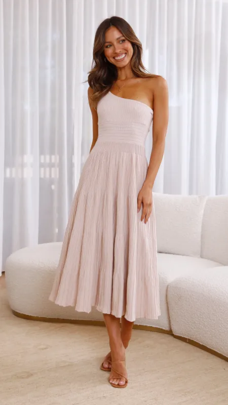 Mia Midi Dress - Beige sold by Billy J