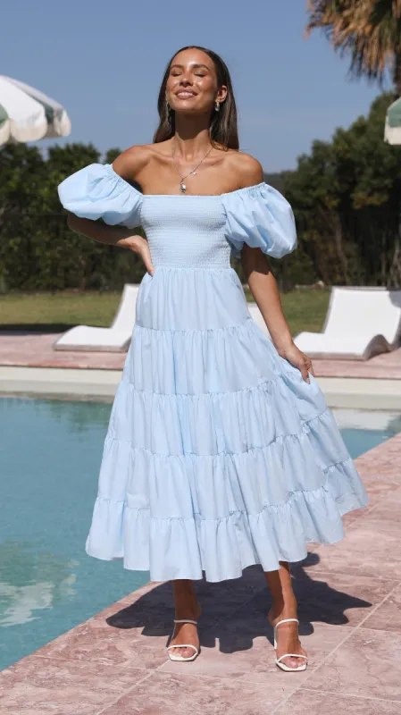Chyna Midi Dress - Sky Blue sold by Billy J