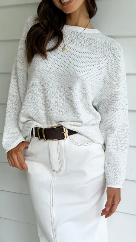 Rowie Jumper - White made by Billy J