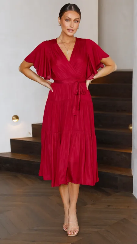 Dakota Dress - Wine sold by Billy J