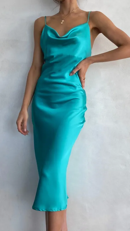 Jewels Midi Dress - Turquoise sold by Billy J
