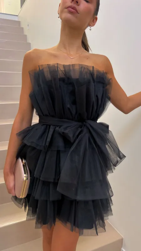 Carrie Mini Dress - Black sold by Billy J