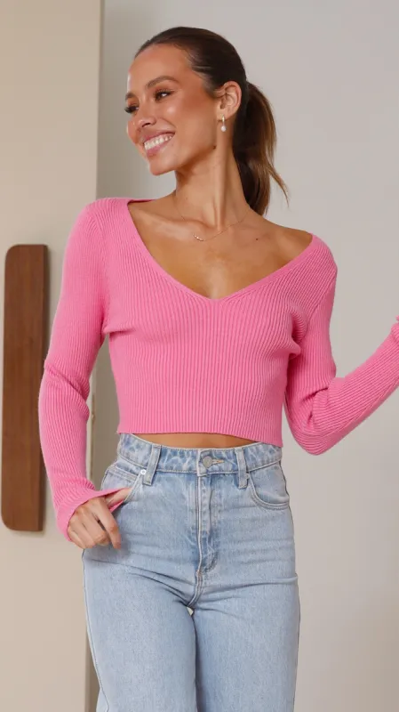 Zion Knit Top - Hot Pink made by Billy J