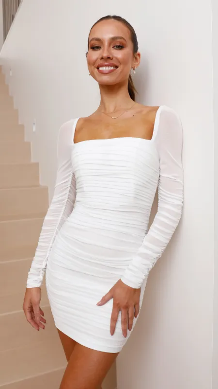 Norella Mini Dress - White sold by Billy J