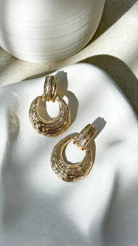 Alita Earrings - Gold sold by Billy J