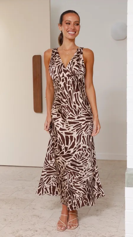 Taylan Midi Dress - Brown sold by Billy J
