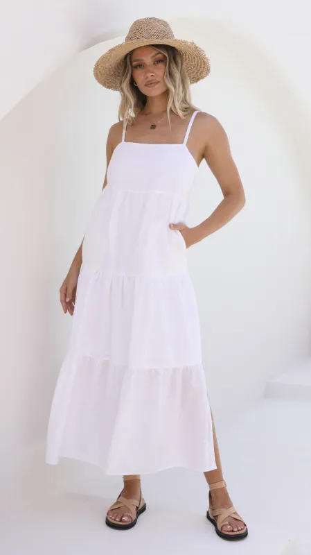 Austin Midi Dress - White sold by Billy J