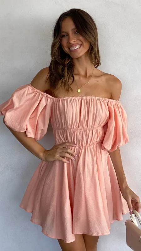Adi Mini Dress - Peach sold by Billy J