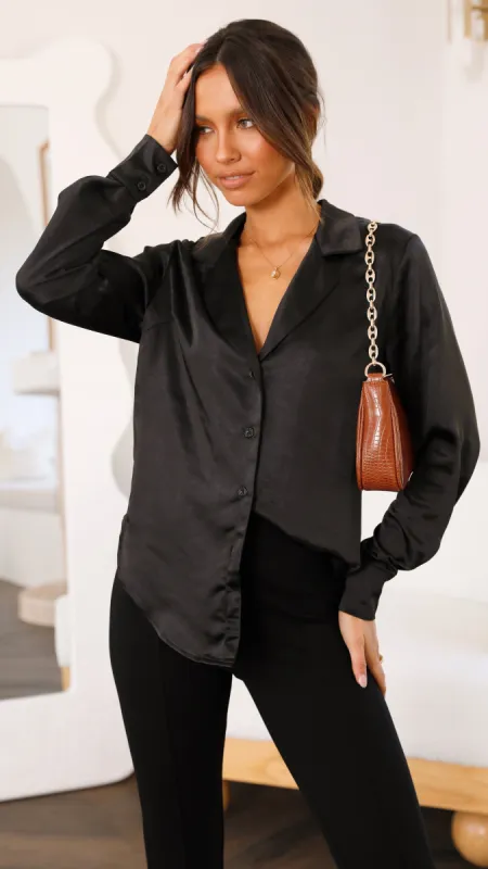 Gemini Long Sleeve Top - Black sold by Billy J