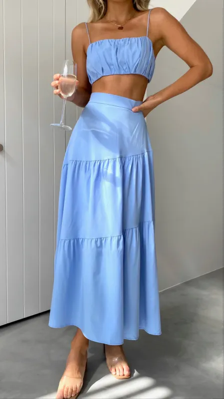 Saraya Top and Skirt Set - Blue sold by Billy J