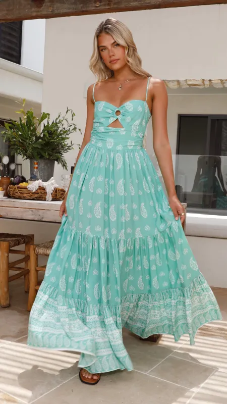 Tully Maxi Dress - Peppermint Print sold by Billy J