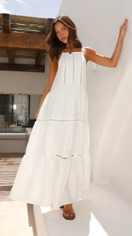 Lou Maxi Dress - White sold by Billy J