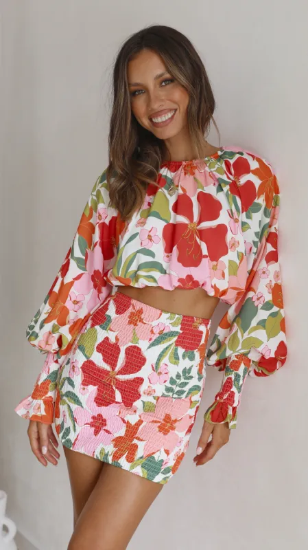 Nelda Skirt - Floral sold by Billy J